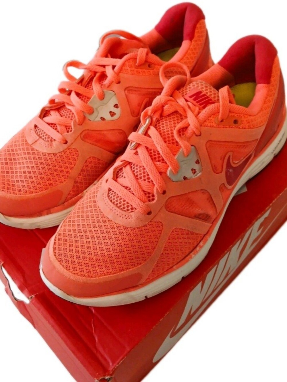 Nike LunarGlide+ 3 Women's Running Shoes Orange Red Size 8